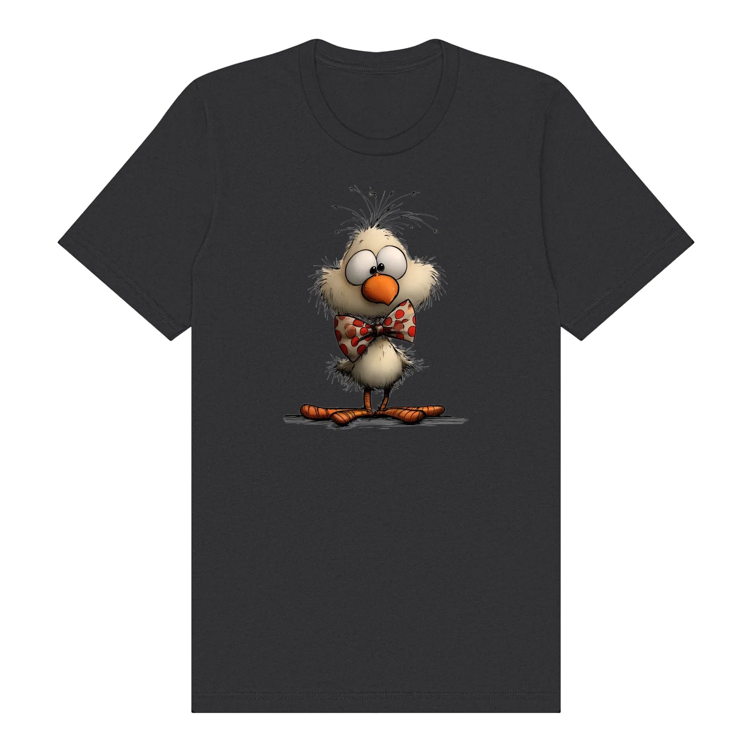 T-shirt Quirky Bird graphic 0031 - Dark Grey