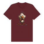T-shirt Quirky Bird graphic 0031 - Maroon