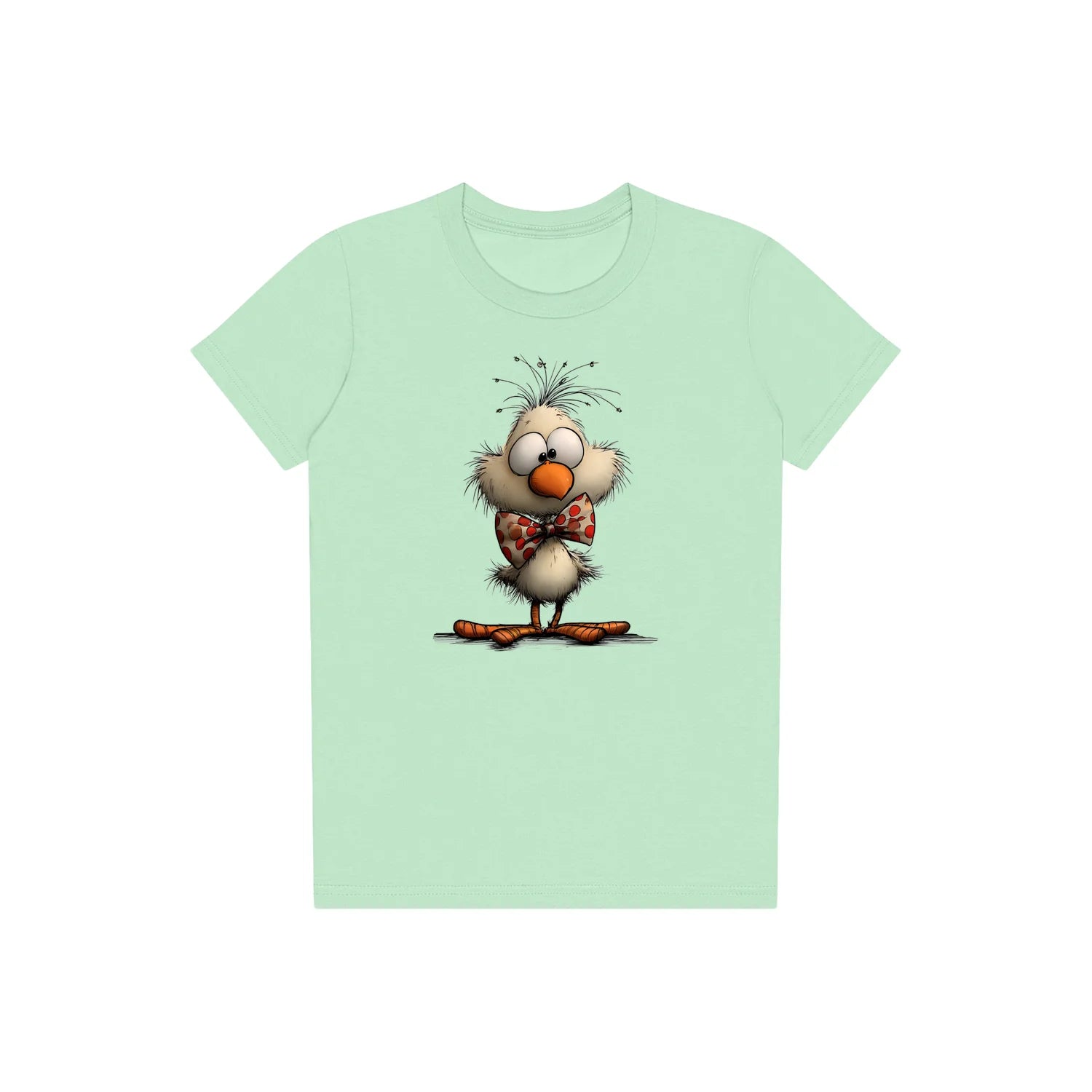 T-shirt Quirky Bird graphic 0031 - Mint