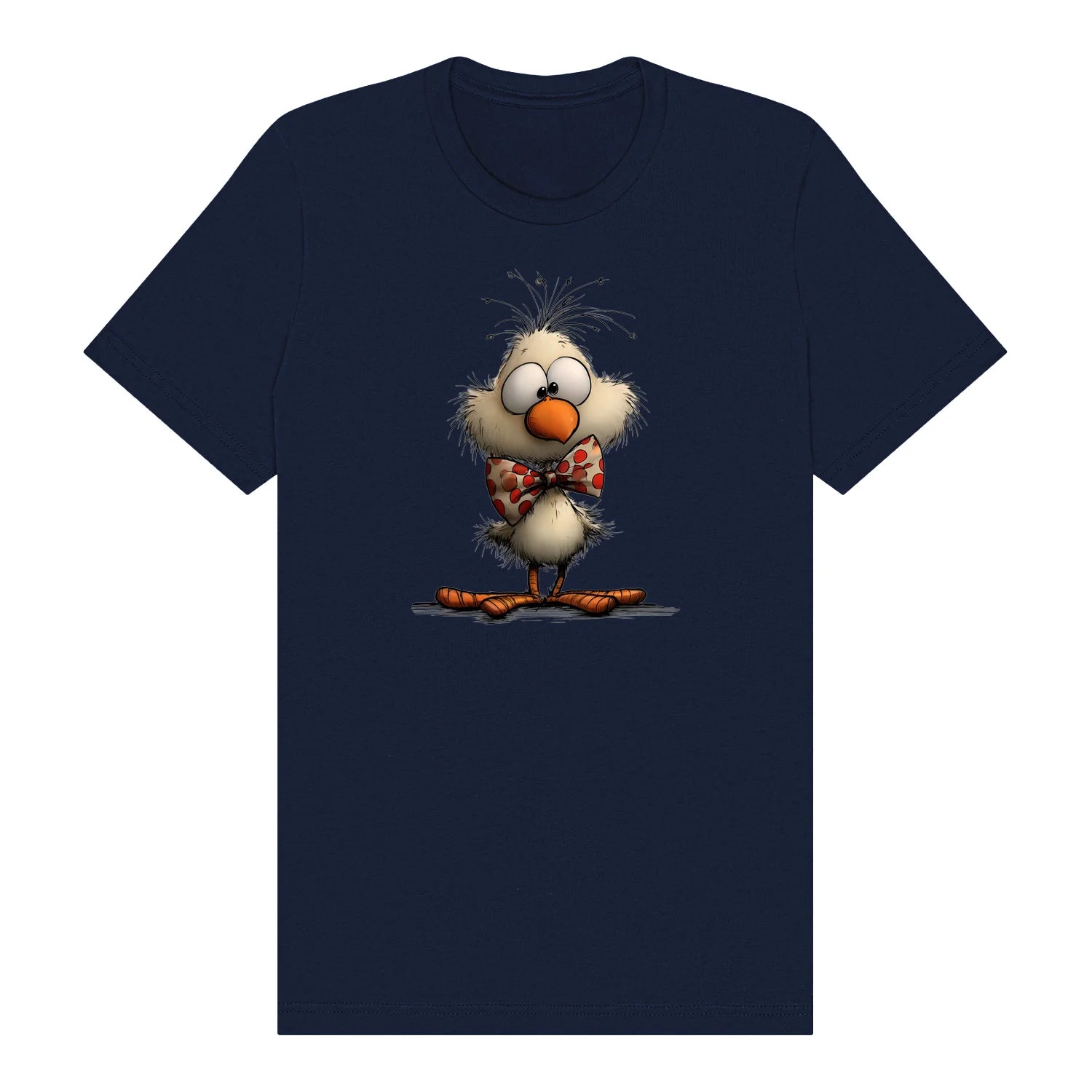 T-shirt Quirky Bird graphic 0031 - Navy