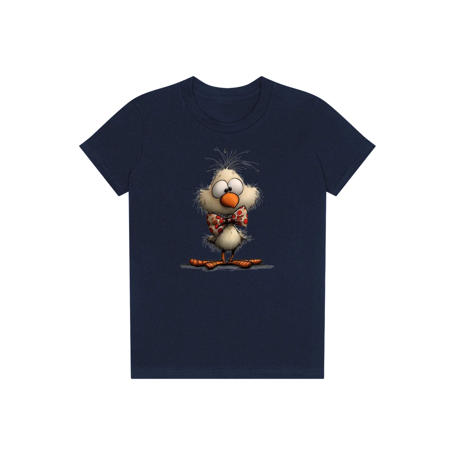 T-shirt Quirky Bird graphic 0031 - Navy