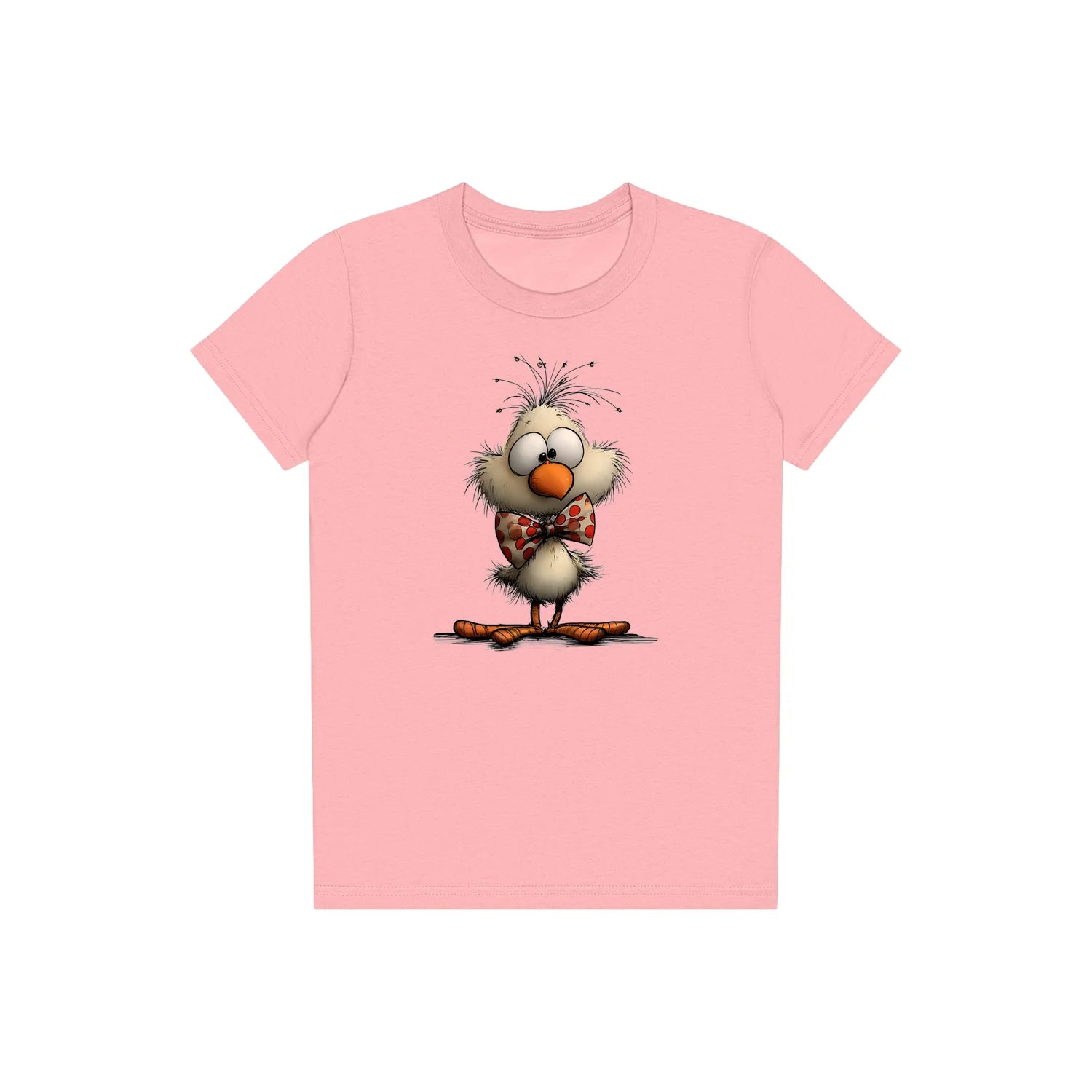 T-shirt Quirky Bird graphic 0031 - Pink