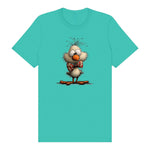 T-shirt Quirky Bird graphic 0031 - Teal