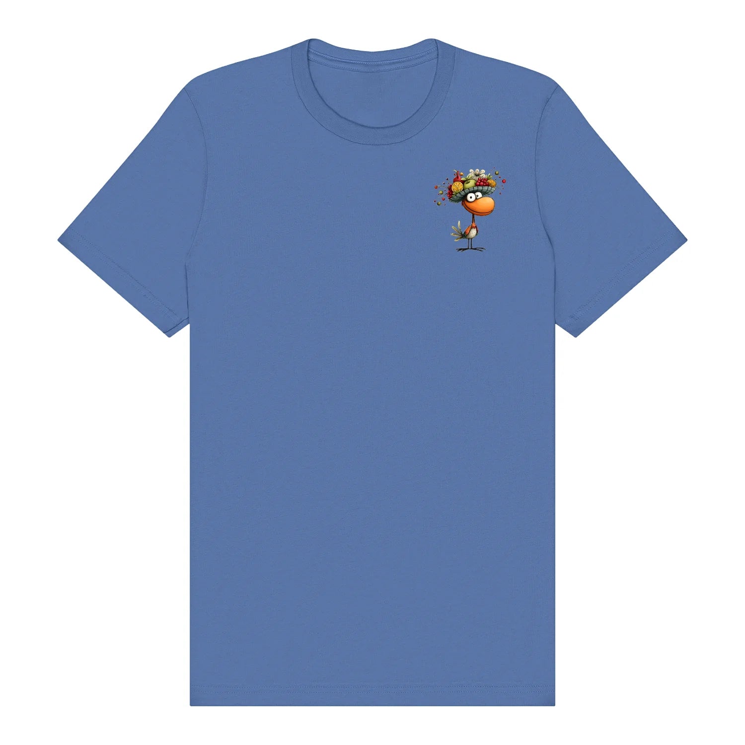 T-shirt Quirky Bird graphic 0032 - Columbia Blue