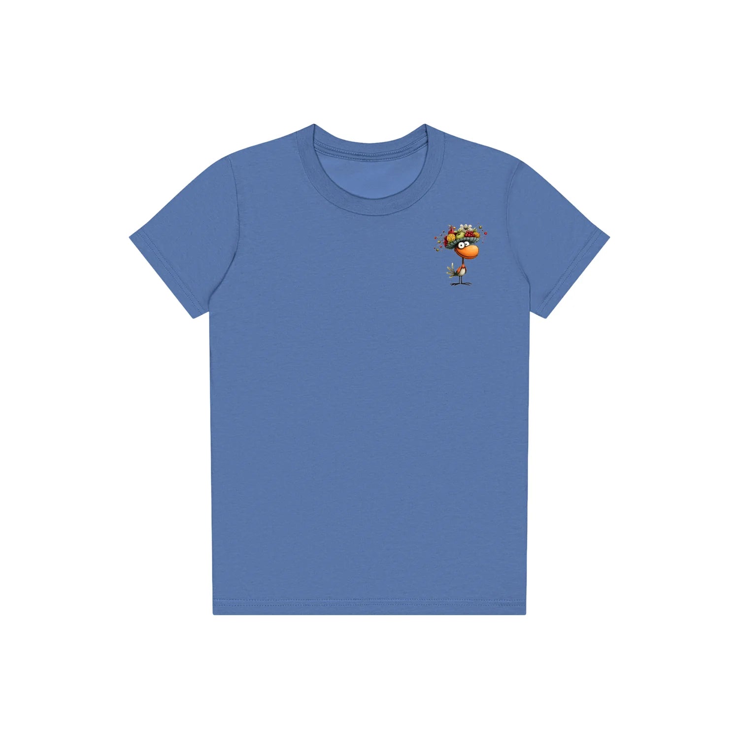 T-shirt Quirky Bird graphic 0032 - Columbia Blue