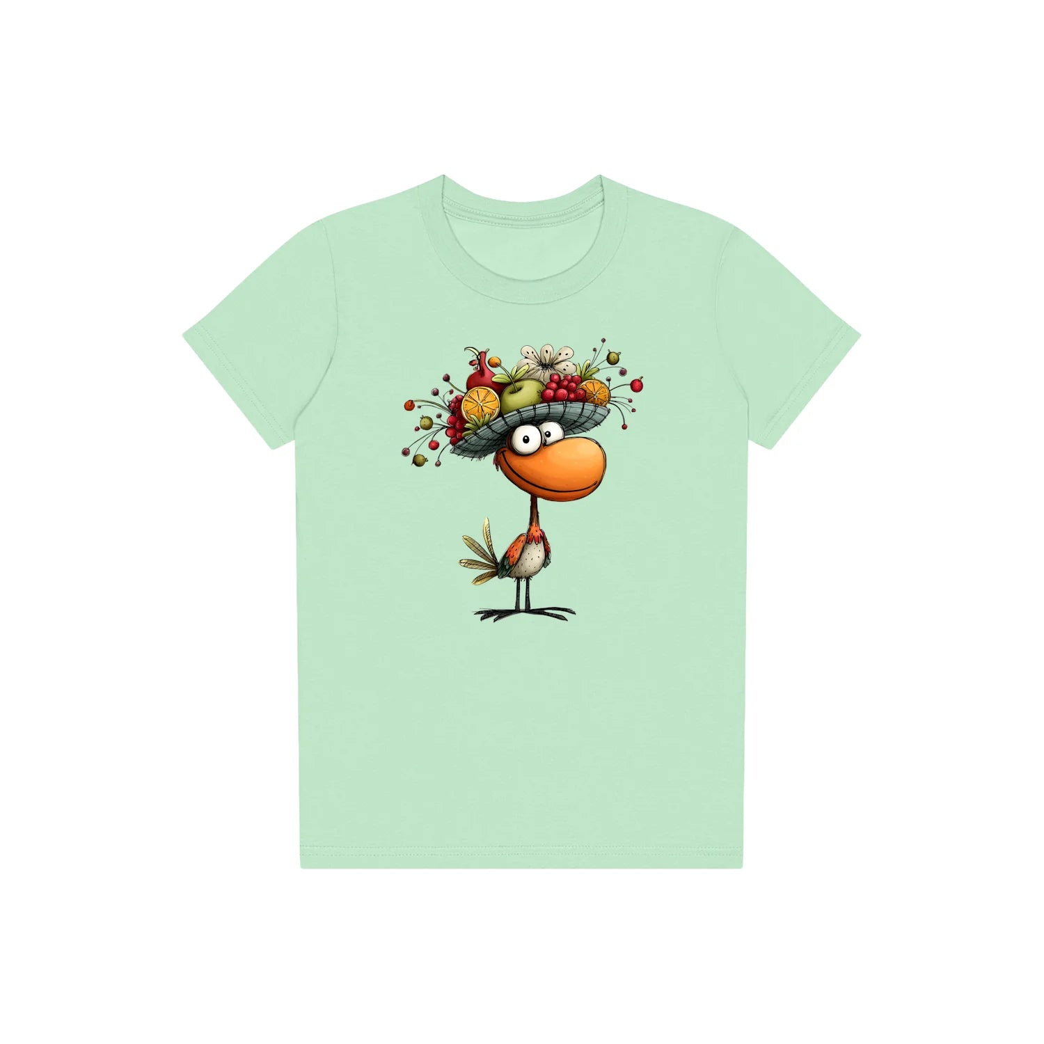 T-shirt Quirky Bird graphic 0032 - Mint