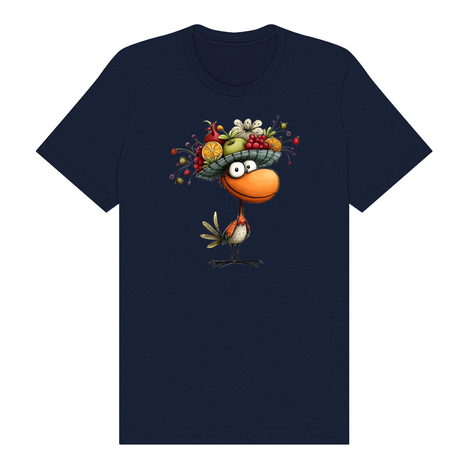 T-shirt Quirky Bird graphic 0032 - Navy