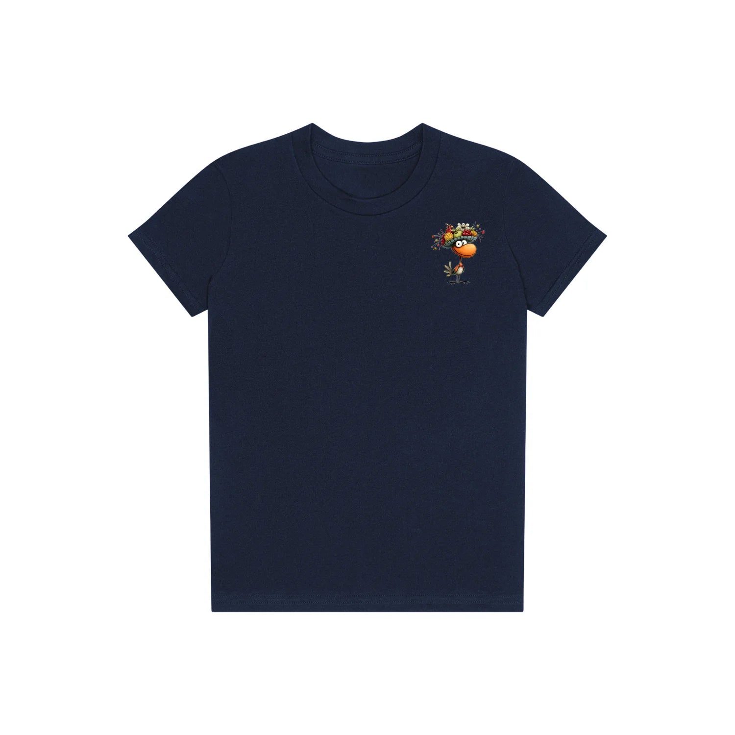 T-shirt Quirky Bird graphic 0032 - Navy