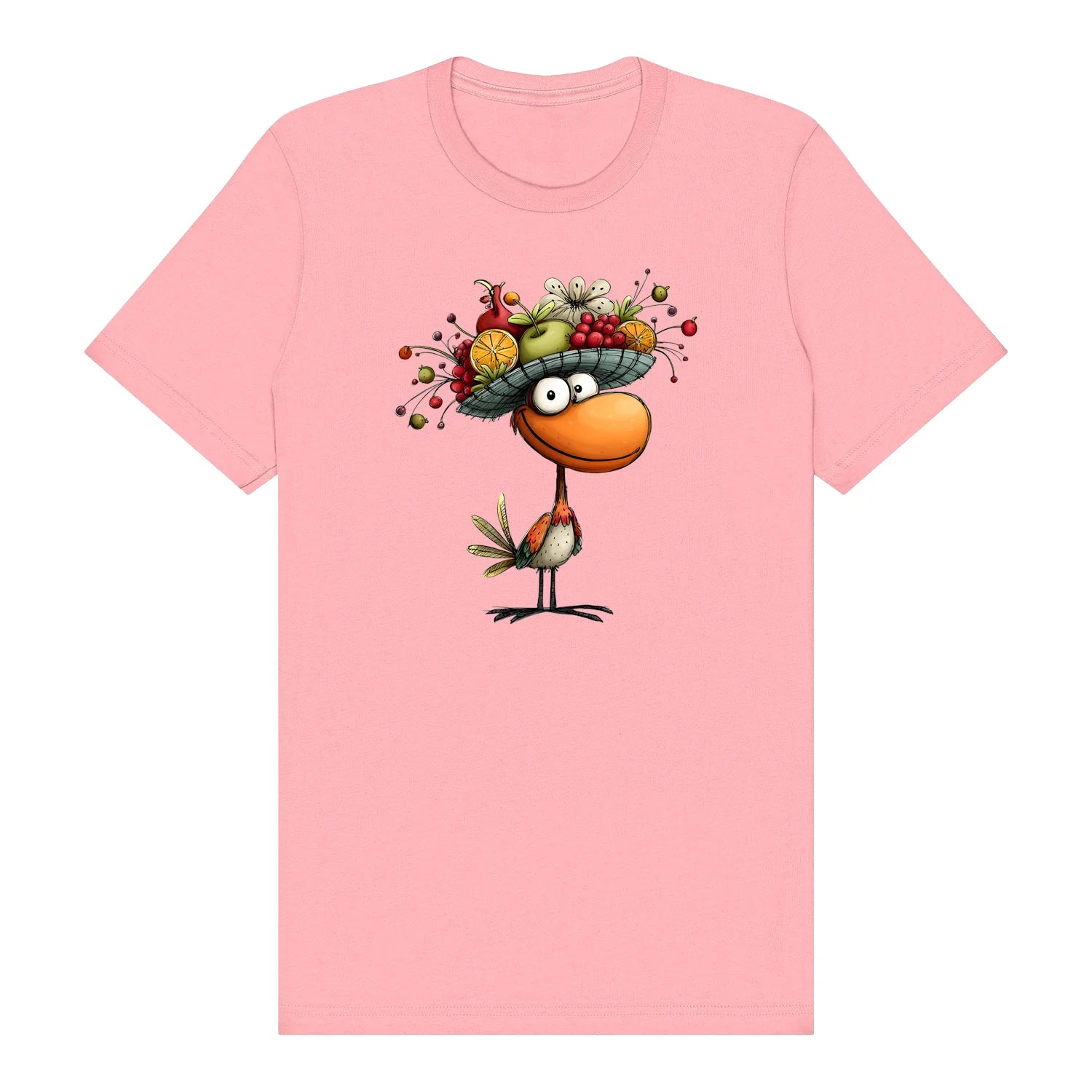 T-shirt Quirky Bird graphic 0032 - Pink
