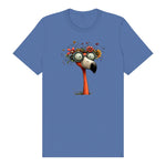 T-shirt Quirky Bird graphic 0033 - Columbia Blue