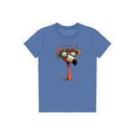 T-shirt Quirky Bird graphic 0033 - Columbia Blue