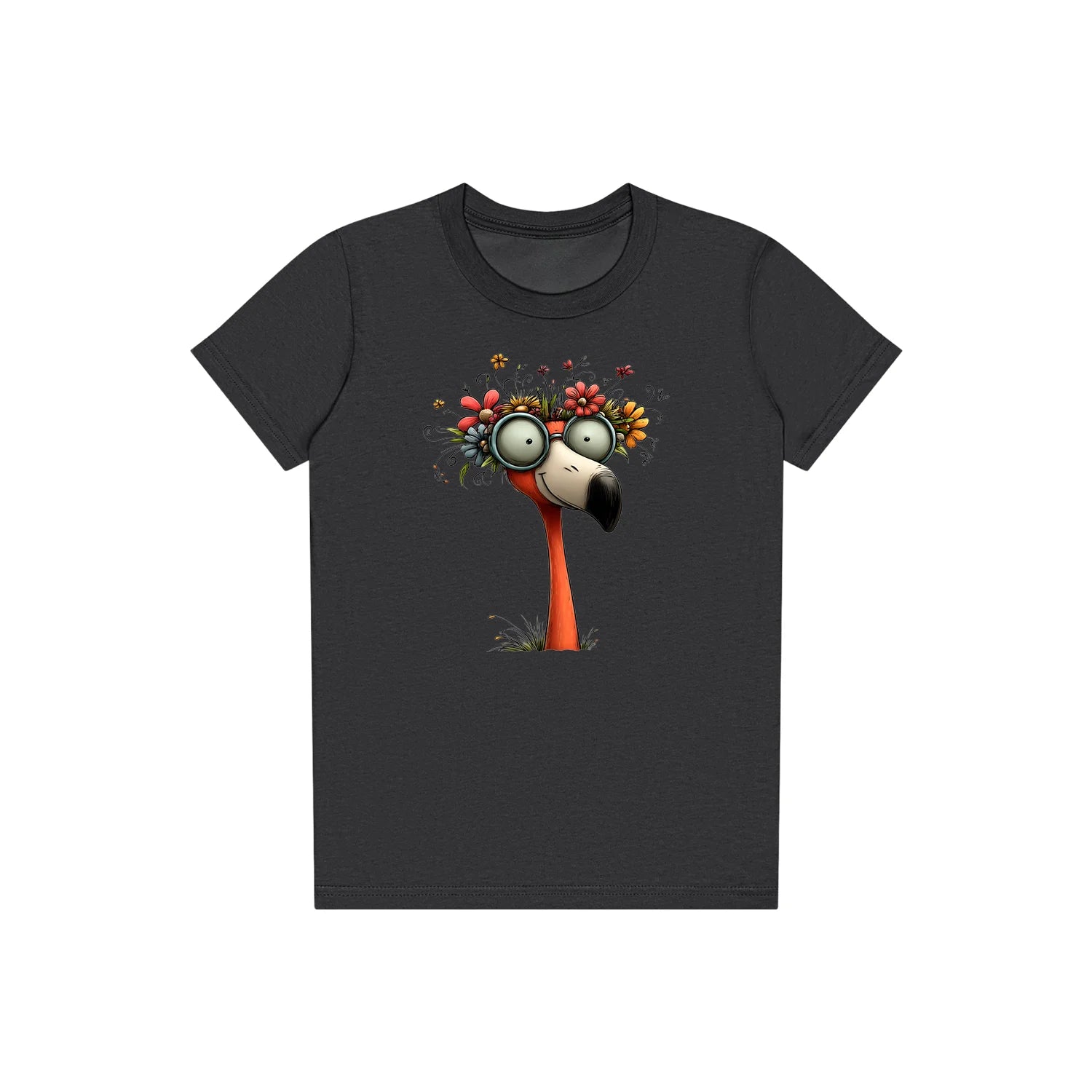 T-shirt Quirky Bird graphic 0033 - Dark Grey