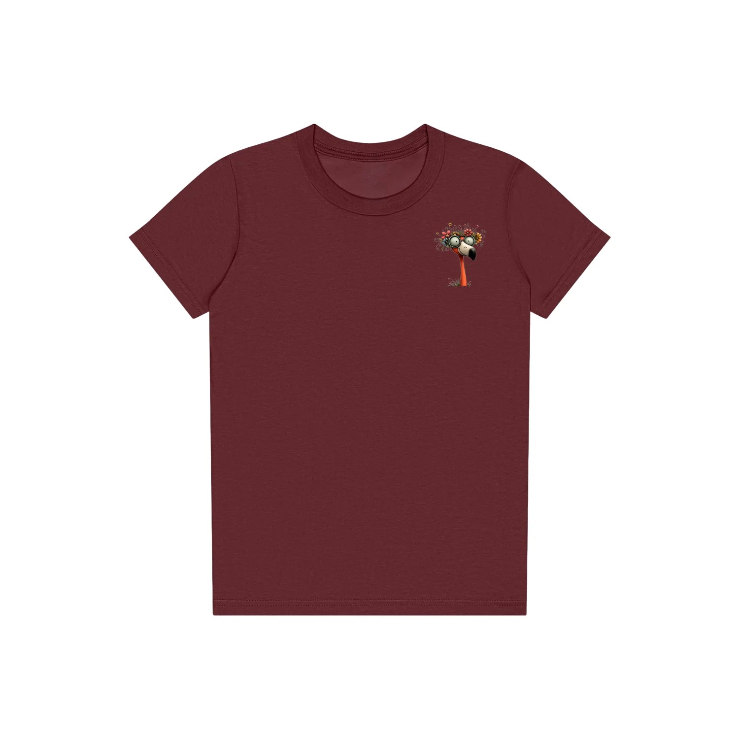 T-shirt Quirky Bird graphic 0033 - Maroon