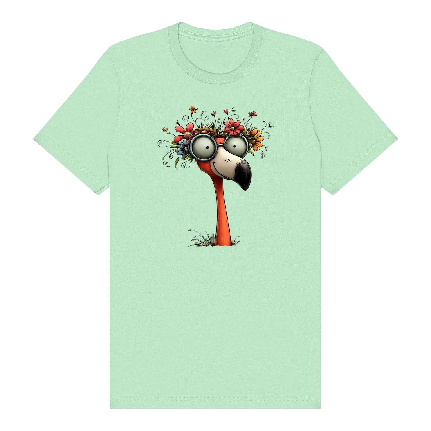 T-shirt Quirky Bird graphic 0033 - Mint