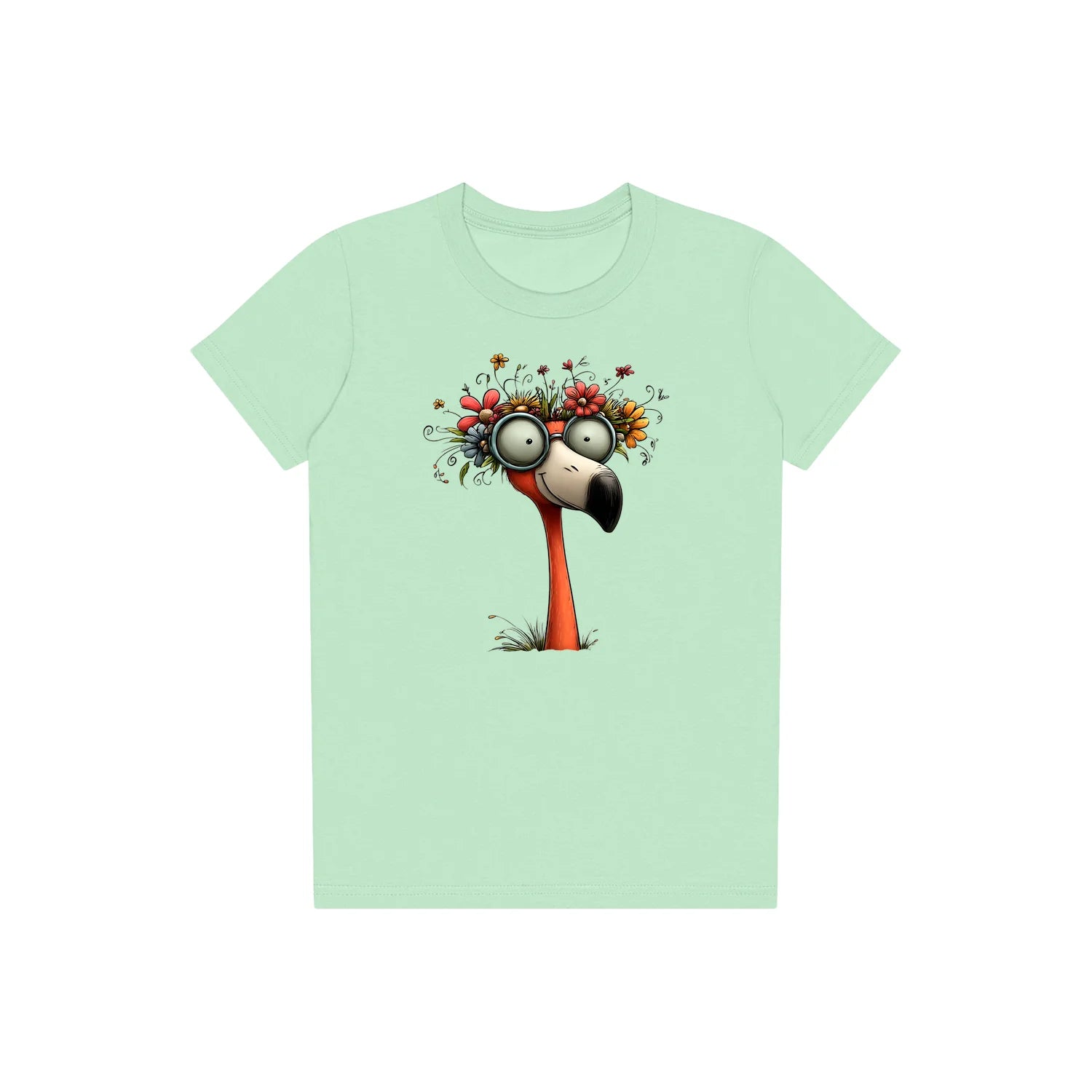 T-shirt Quirky Bird graphic 0033 - Mint