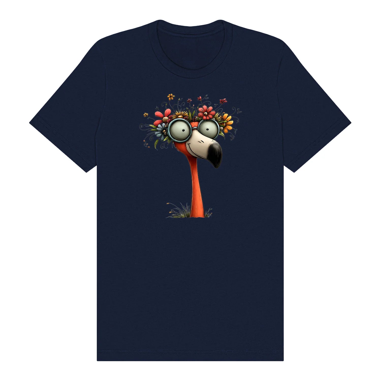 T-shirt Quirky Bird graphic 0033 - Navy