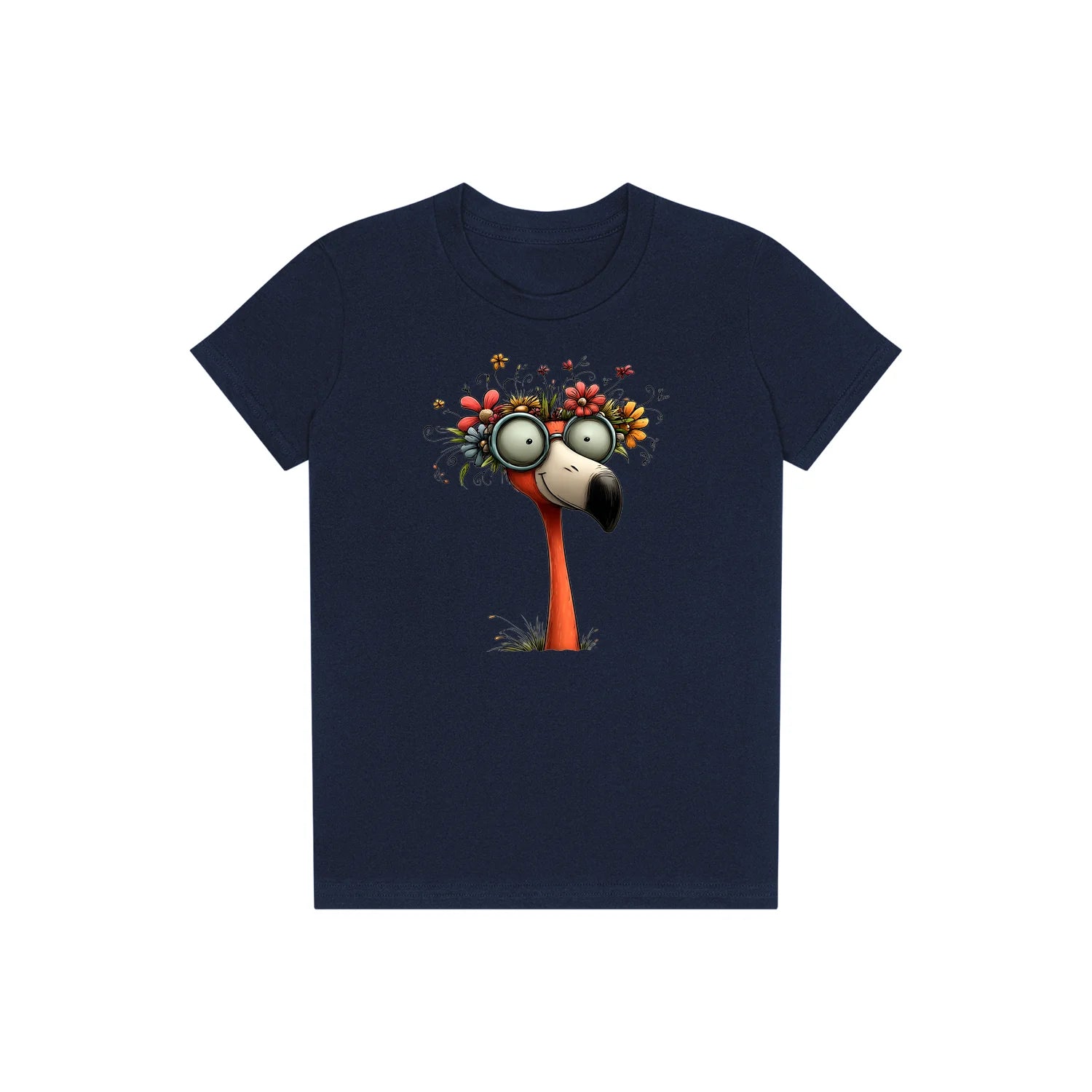 T-shirt Quirky Bird graphic 0033 - Navy
