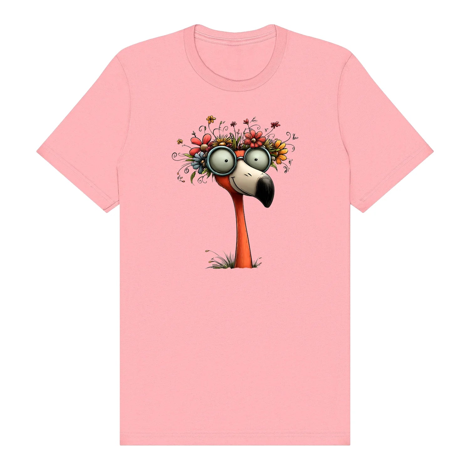 T-shirt Quirky Bird graphic 0033 - Pink