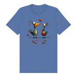 T-shirt Quirky Bird graphic 0034 - Columbia Blue