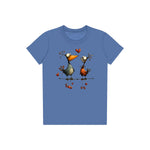 T-shirt Quirky Bird graphic 0034 - Columbia Blue