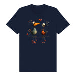 T-shirt Quirky Bird graphic 0034 - Navy