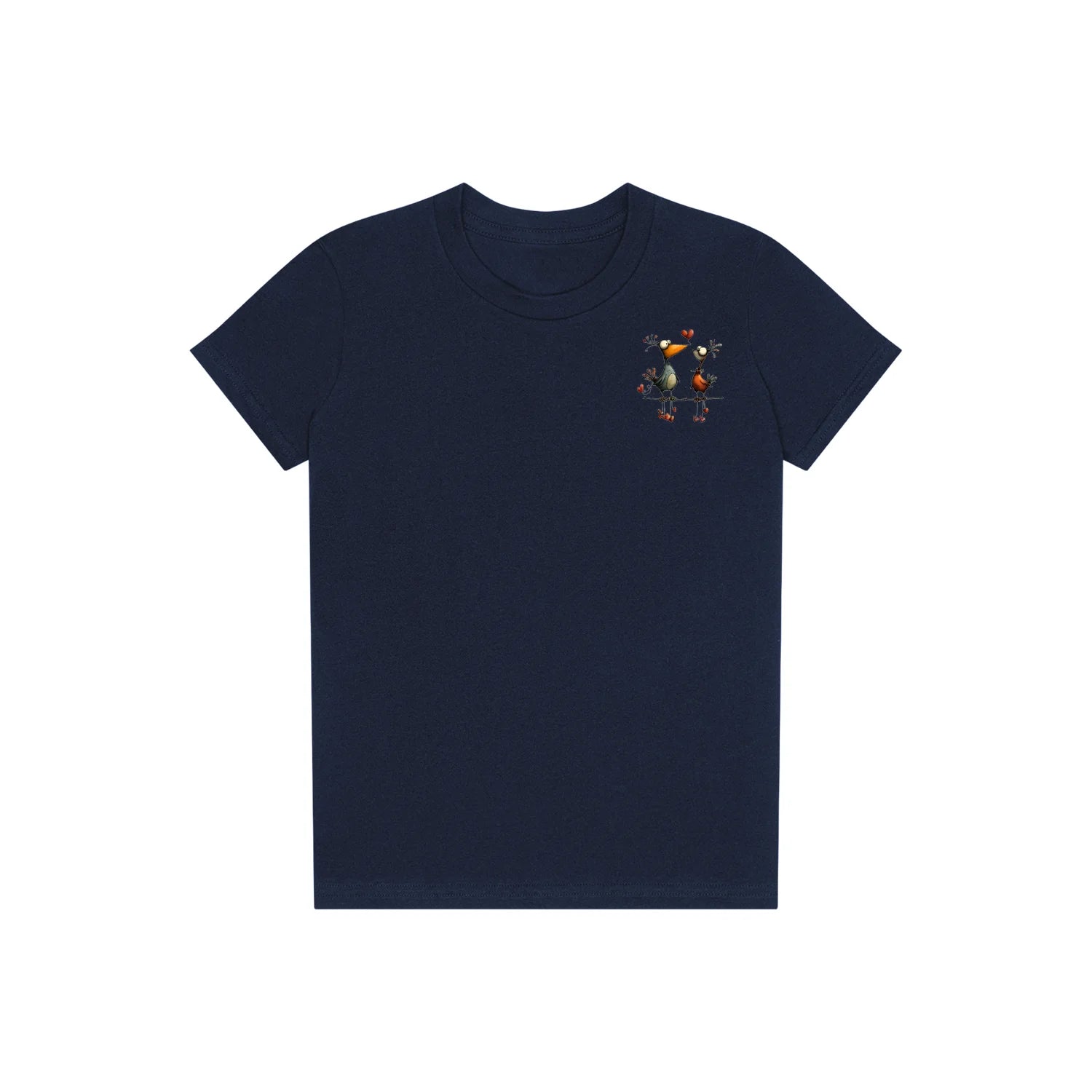 T-shirt Quirky Bird graphic 0034 - Navy