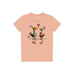 T-shirt Quirky Bird graphic 0034 - Peach
