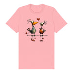 T-shirt Quirky Bird graphic 0034 - Pink