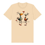 T-shirt Quirky Bird graphic 0034 - Soft Cream