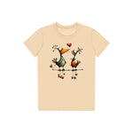 T-shirt Quirky Bird graphic 0034 - Soft Cream