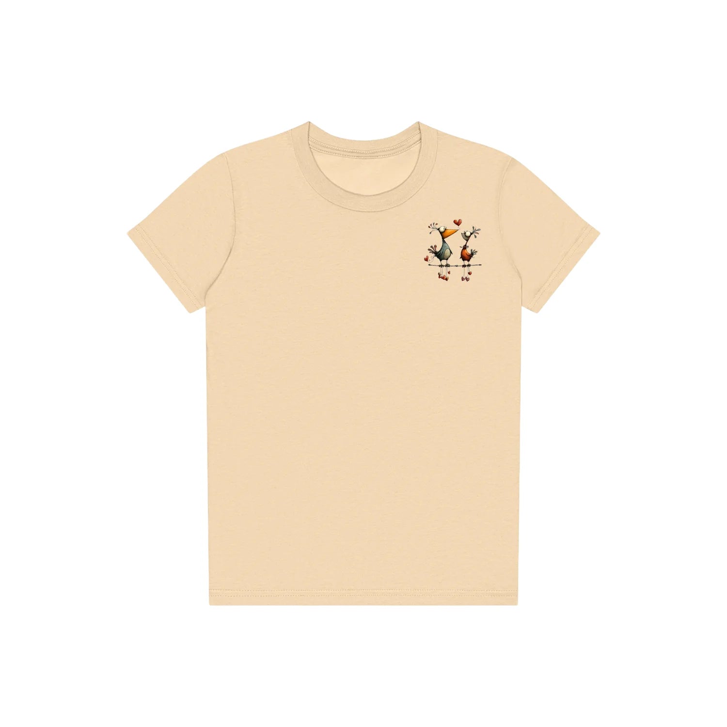 T-shirt Quirky Bird graphic 0034 - Soft Cream