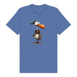 T-shirt Quirky Bird graphic 0035 - Columbia Blue
