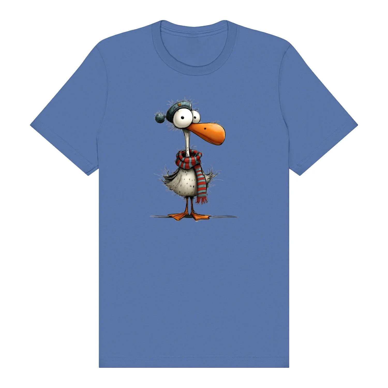 T-shirt Quirky Bird graphic 0035 - Columbia Blue