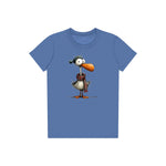 T-shirt Quirky Bird graphic 0035 - Columbia Blue
