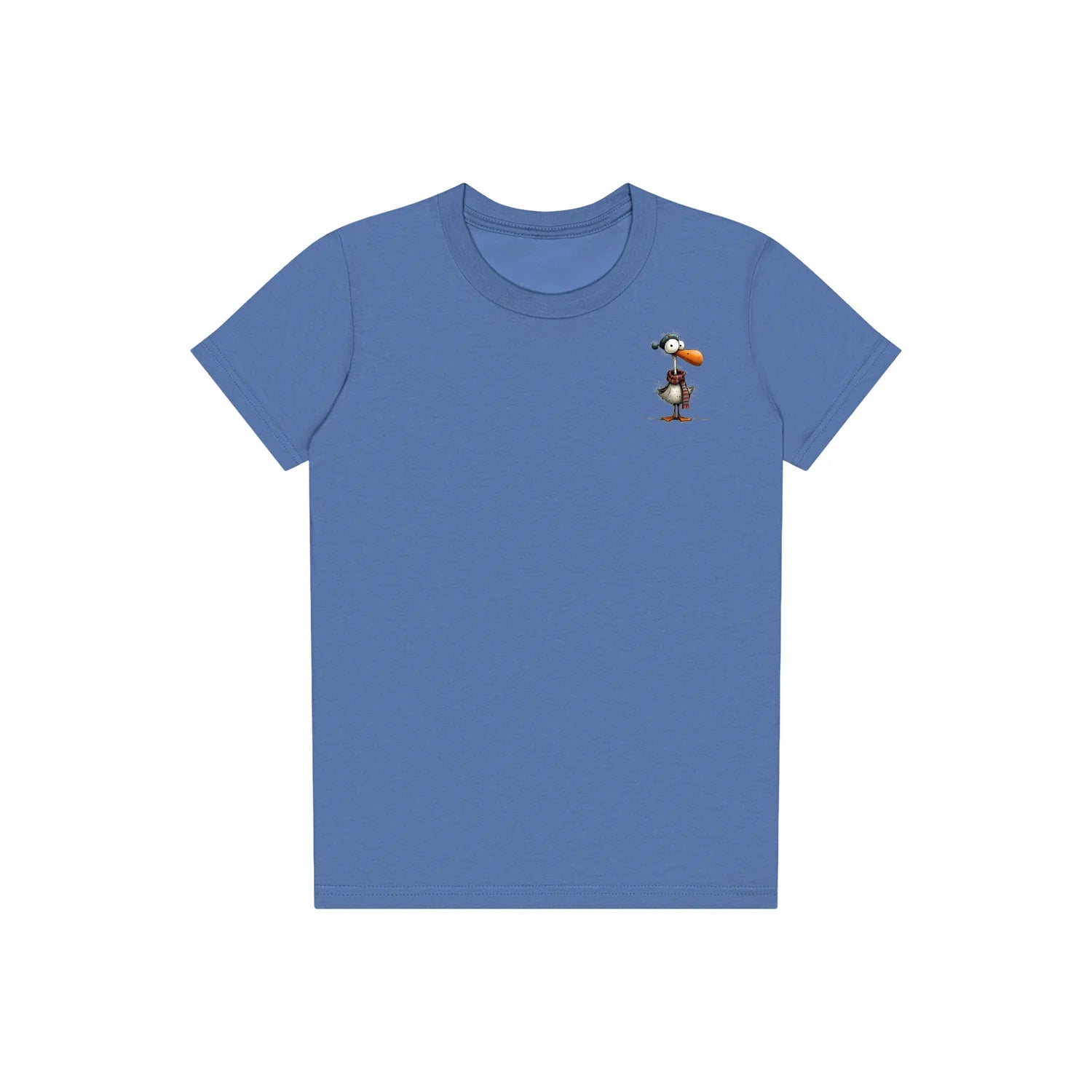 T-shirt Quirky Bird graphic 0035 - Columbia Blue