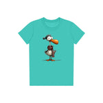 T-shirt Quirky Bird graphic 0035 - Teal