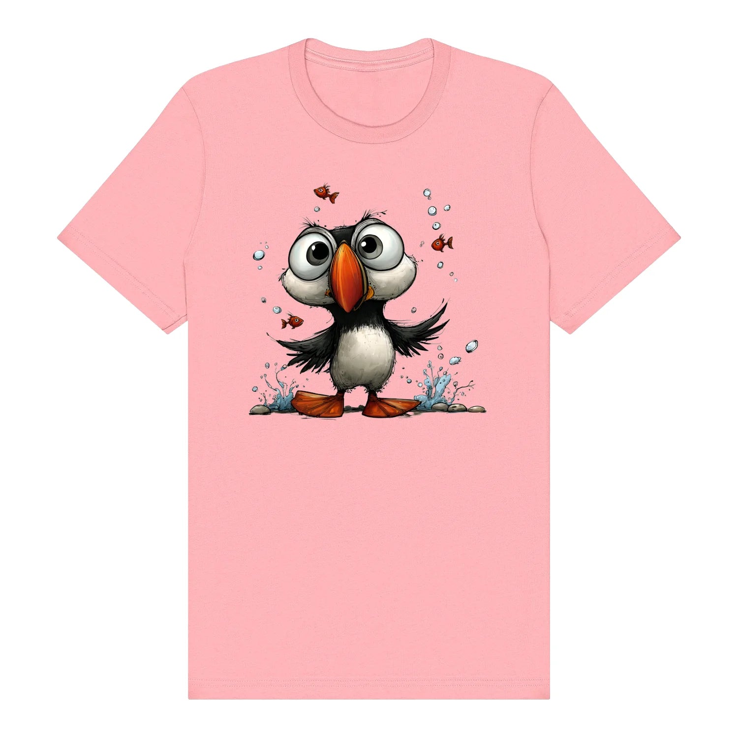 T-shirt Quirky Bird graphic 0036 - Pink