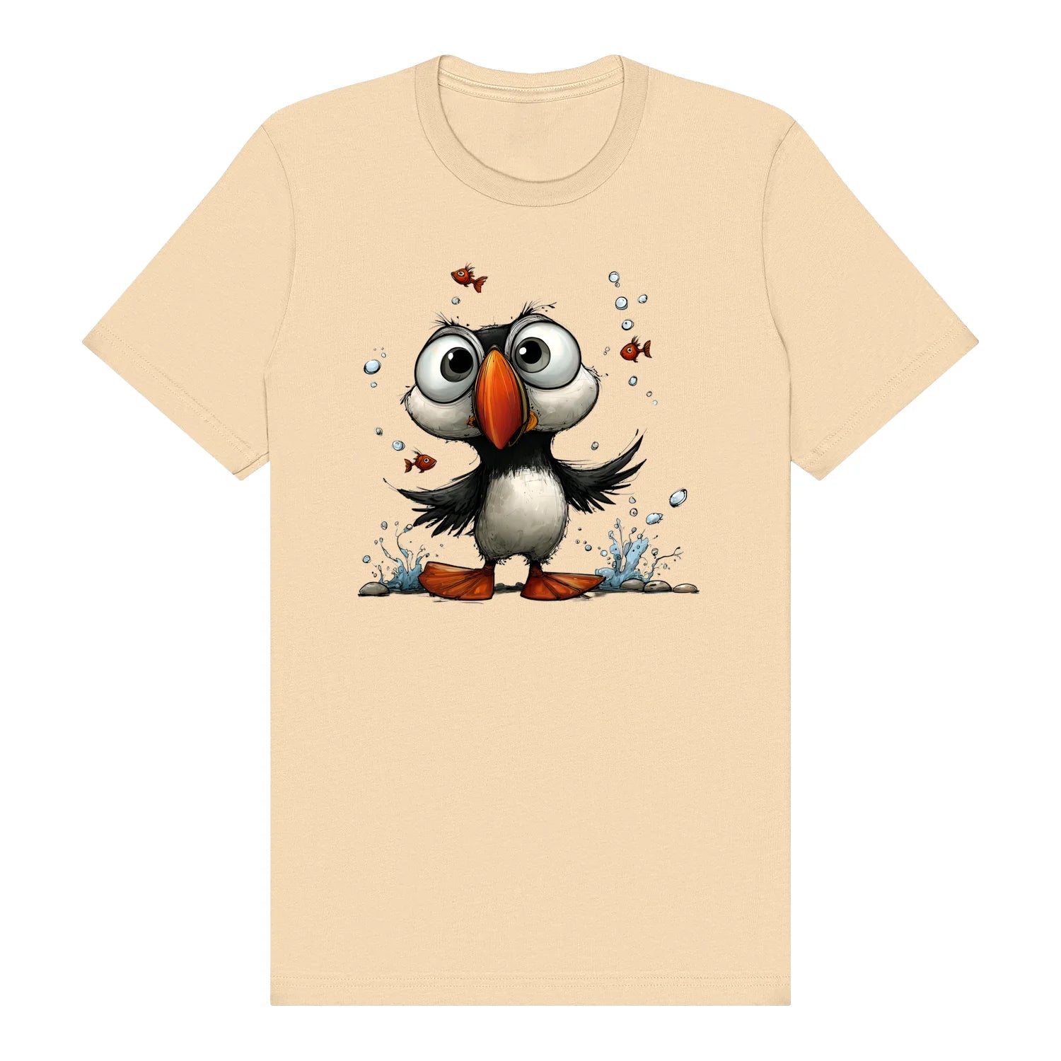 T-shirt Quirky Bird graphic 0036 - Soft Cream