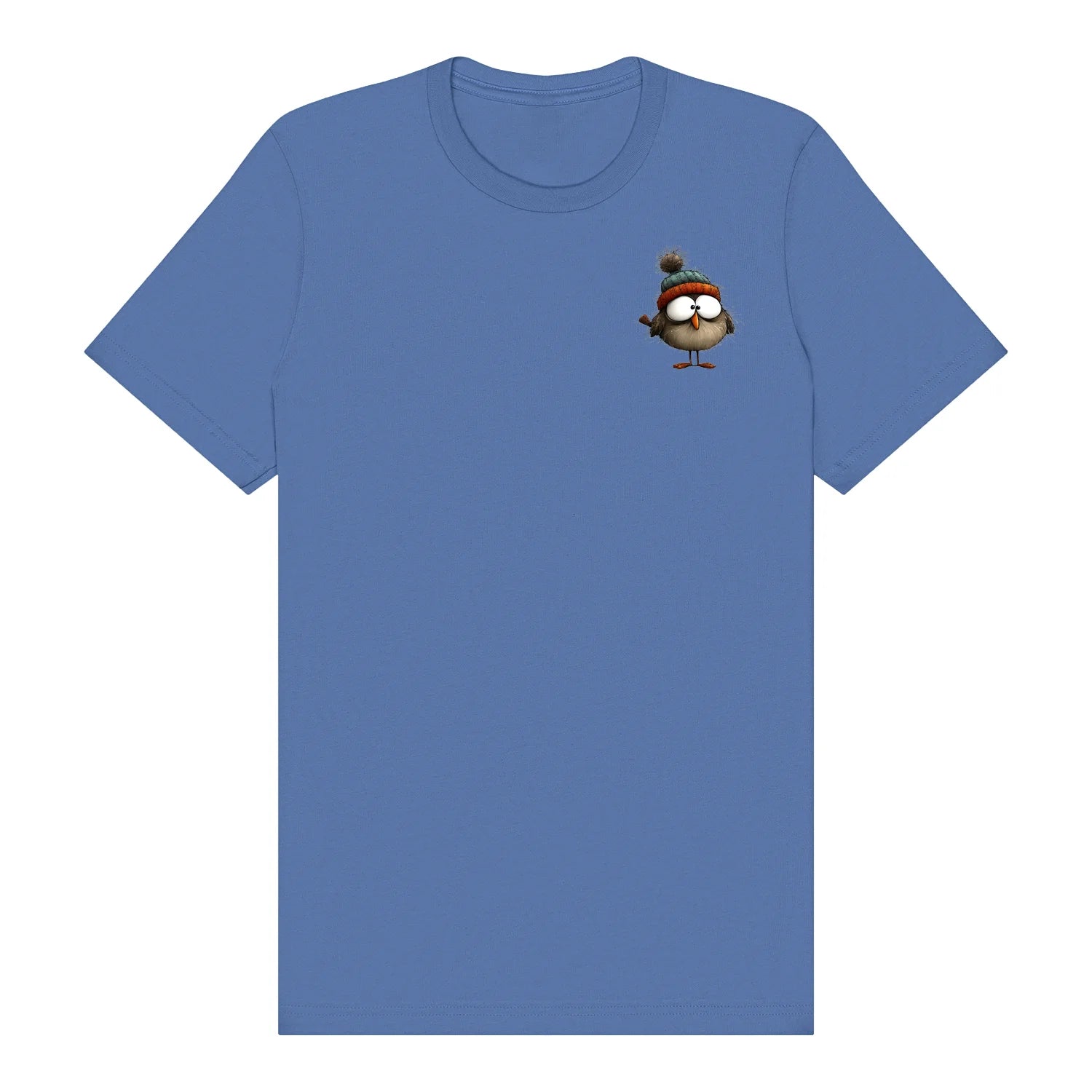 T-shirt Quirky Bird graphic 0037 - Columbia Blue