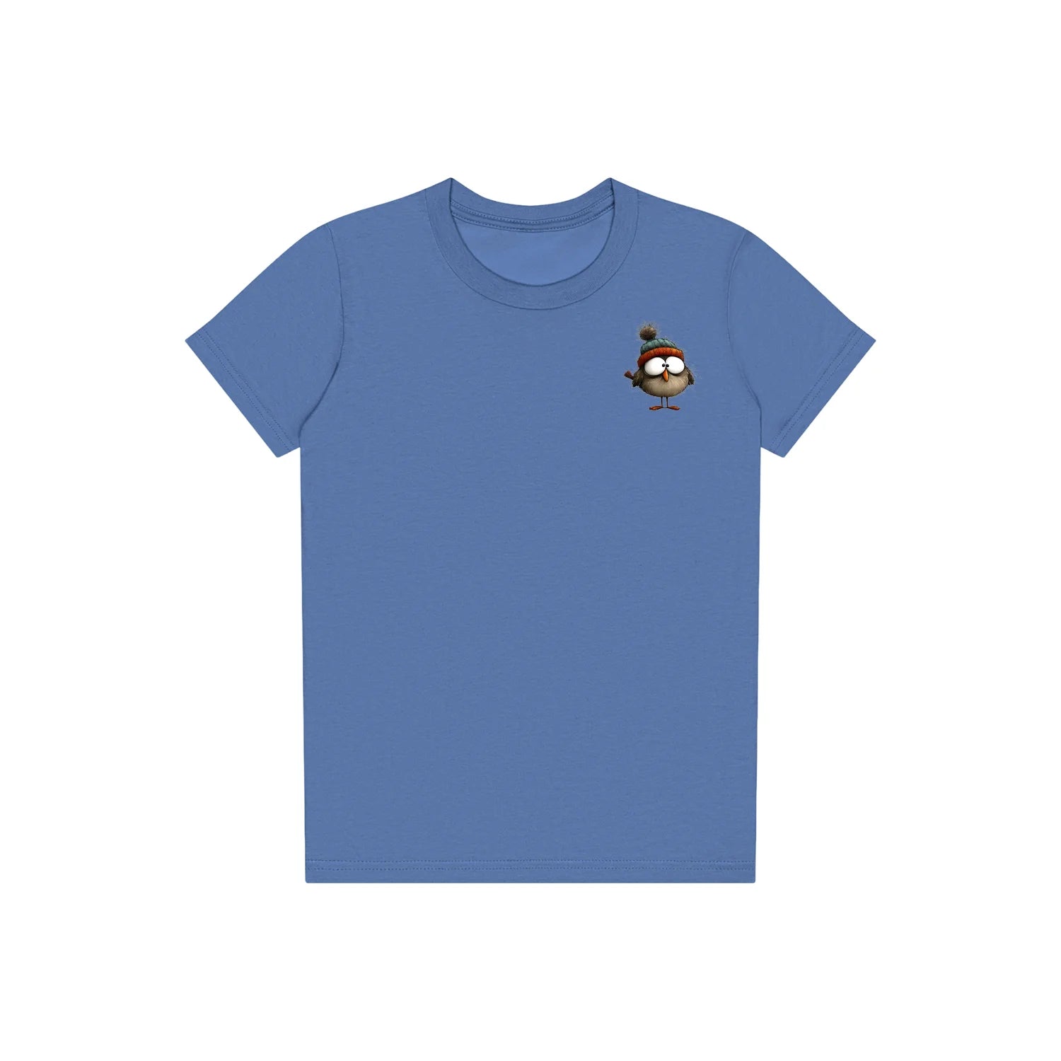 T-shirt Quirky Bird graphic 0037 - Columbia Blue