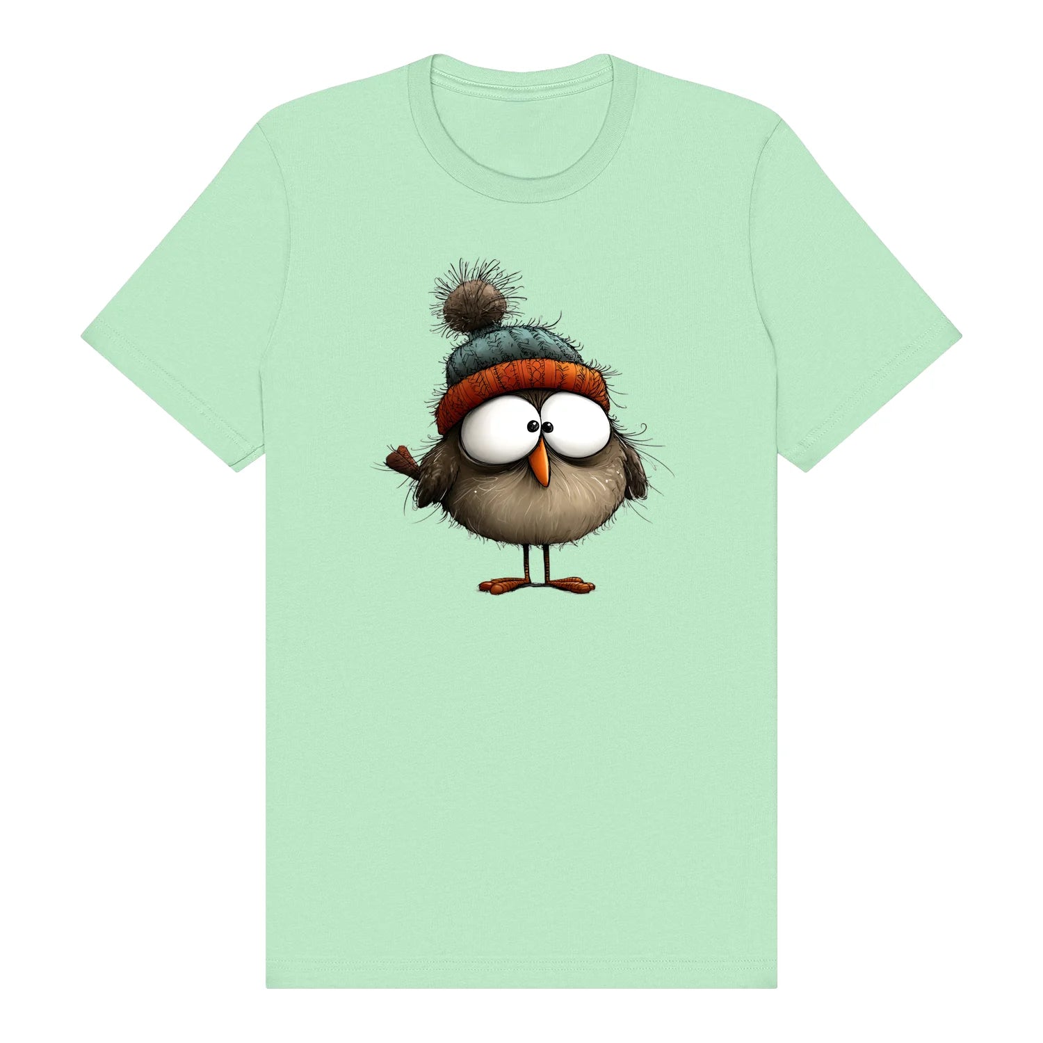 T-shirt Quirky Bird graphic 0037 - Mint