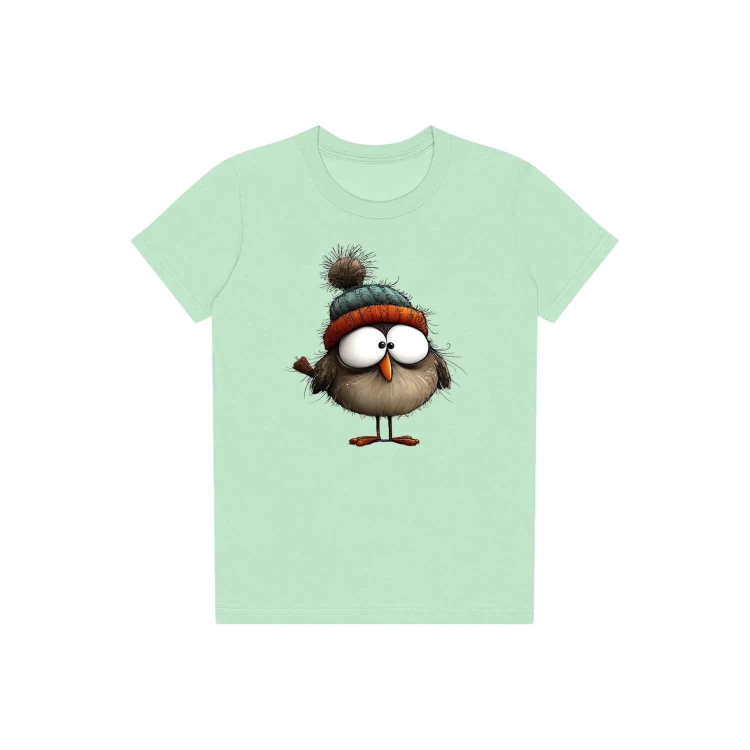 T-shirt Quirky Bird graphic 0037 - Mint
