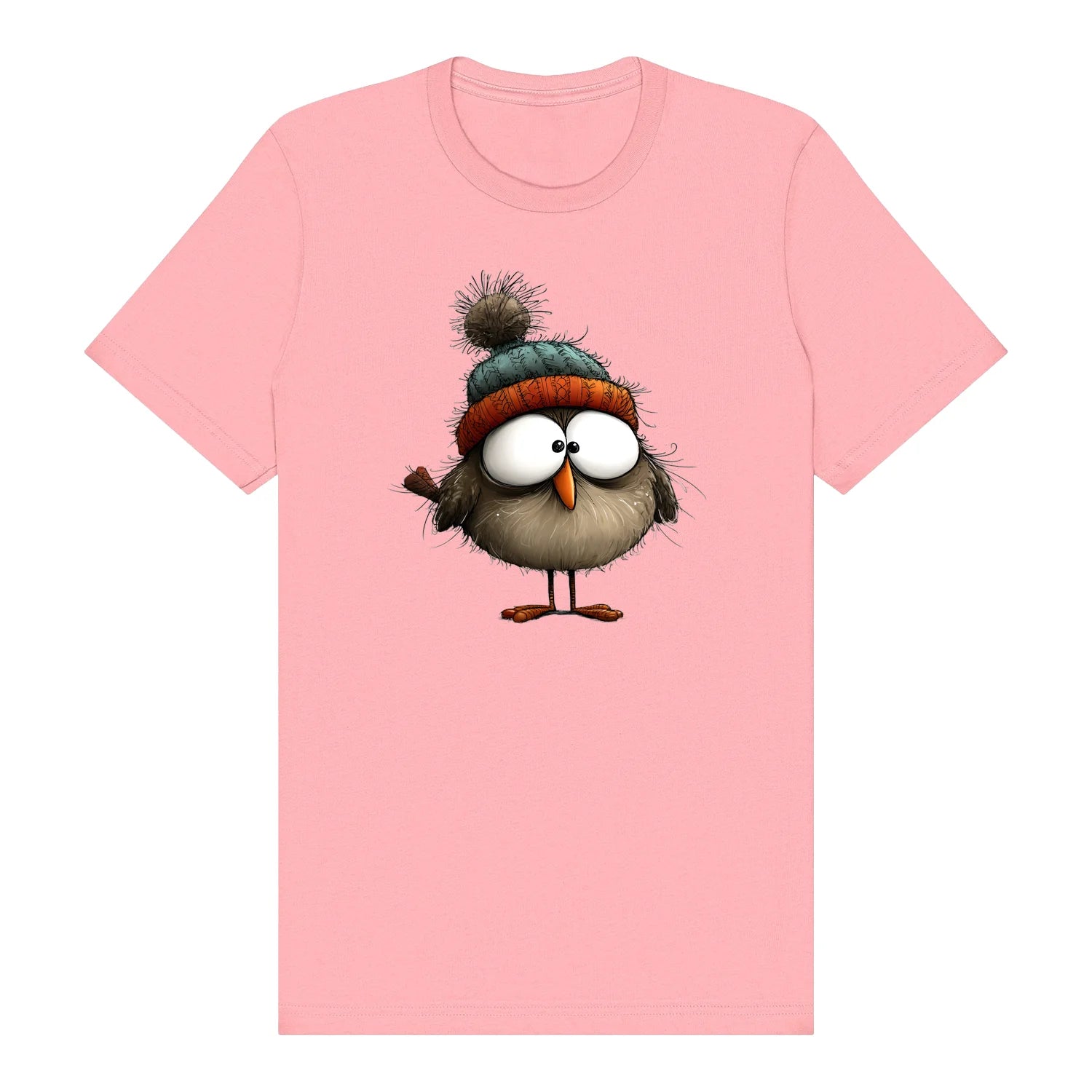 T-shirt Quirky Bird graphic 0037 - Pink
