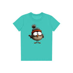 T-shirt Quirky Bird graphic 0037 - Teal