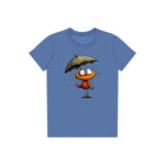 T-shirt Quirky Bird graphic 0038 - Columbia Blue
