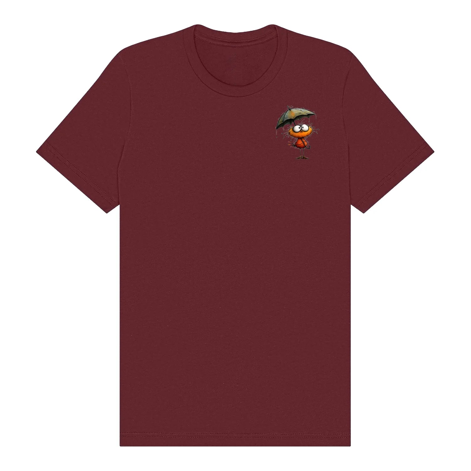 T-shirt Quirky Bird graphic 0038 - Maroon