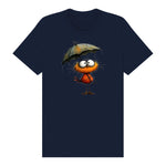 T-shirt Quirky Bird graphic 0038 - Navy
