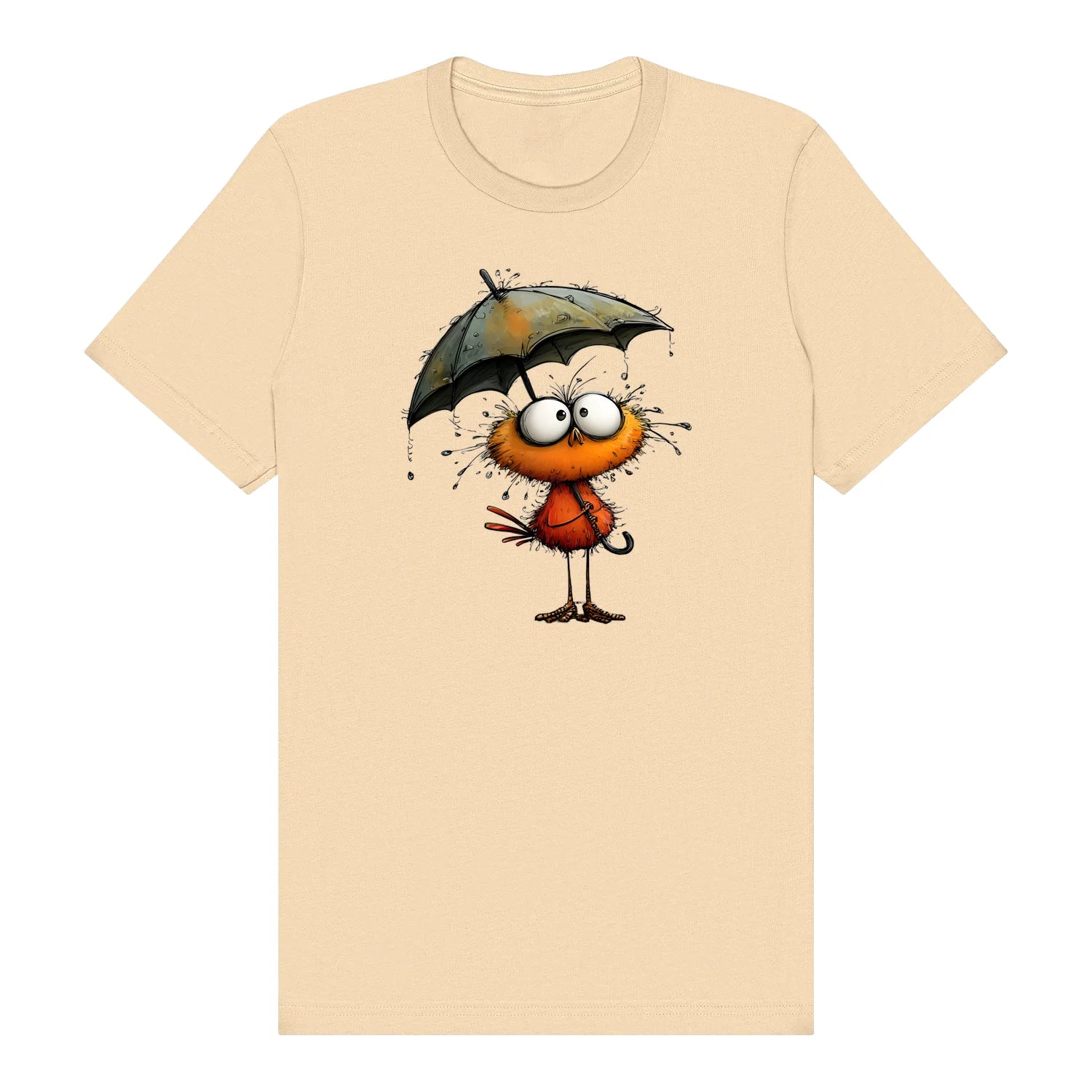 T-shirt Quirky Bird graphic 0038 - Soft Cream