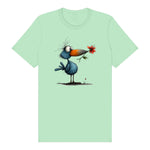 T-shirt Quirky Bird graphic 0039 - Mint