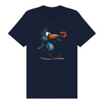 T-shirt Quirky Bird graphic 0039 - Navy